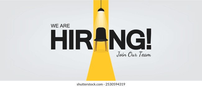We Are Hiring, join our team announcement banner design. Creative open hiring poster. Hiring Recruitment open vacancy design. Hiring social media post, poster and creative ads design.