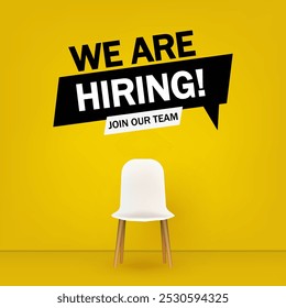 We Are Hiring, join our team announcement banner design. Creative open hiring poster. Hiring Recruitment open vacancy design. Hiring social media post, poster and creative ads design.