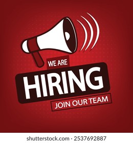 We are hiring join our team announcement on vibrant Background. open vacancy design, Hiring social media poster and creative ads design. we are hiring creative post., hiring banner.