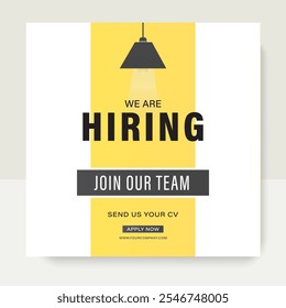 We are hiring join our team social media  banner template.