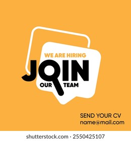 We are hiring, join our team illustration.Search button vector illustration