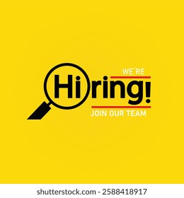 We are hiring. Join our team announcement banner design, hiring recruitment, open vacancy design, hiring creative work, social media post, poster and creative ads design for hiring and jobs openings.