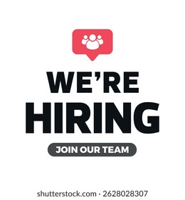 We are hiring join our team