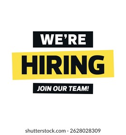 We are hiring join our team