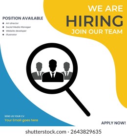 We are hiring join our team announcement banner design