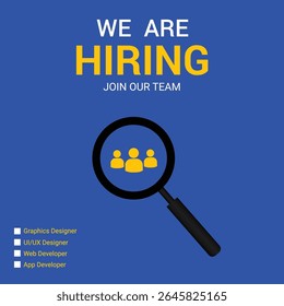 we are hiring join our team
