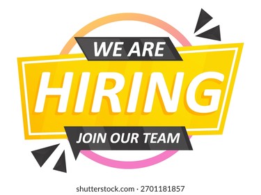 wir einstellen beitreten unser team job angebot leerstand banner vektor vorlage illustration