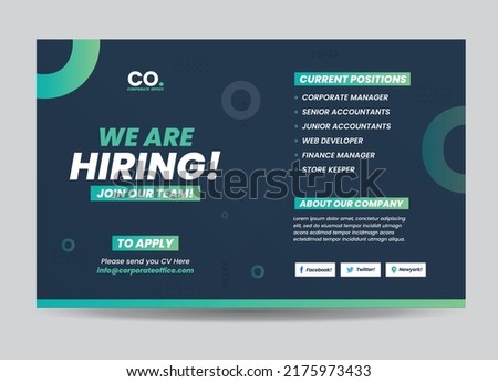 WE ARE HIRING | JOIN OUR TEAM | Hiring web advert design | JOB POSTING Advert