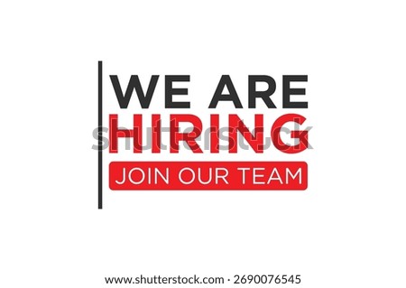 We are hiring join our team recruitment opportunity employment career growth now