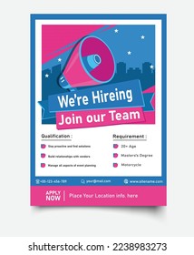 We are hiring to join the team announcement. Job vacancy templates. Delivery men hiring