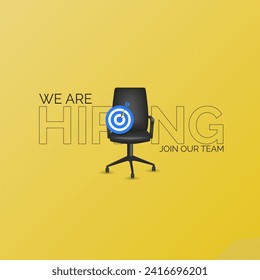 We are hiring join to the team announcement. Hiring recruitment open vacancy design. Creative hiring poster. hiring social media post design.