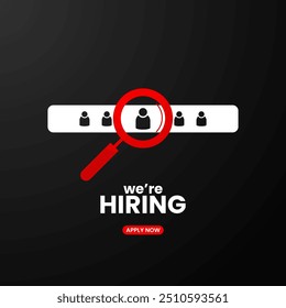 We are hiring join to the team announcement. Hiring recruitment open vacancy design. Creative hiring poster. hiring social media post design.