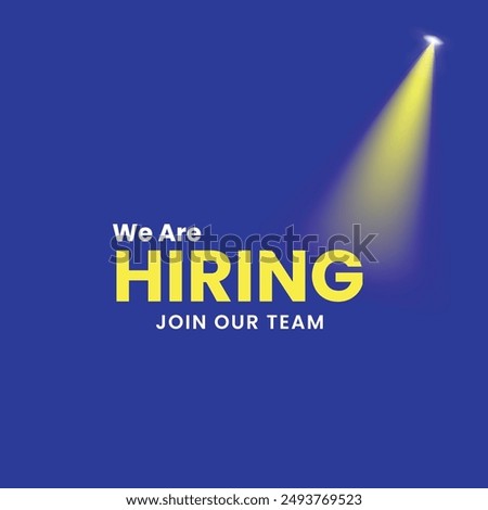 We are hiring join to the team announcement. Hiring recruitment open vacancy design. we are  hiring creative post.