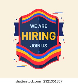 estamos contratando unirse al anuncio de empleo empleo ofertas de empleo vector