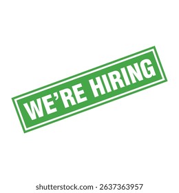 We Are Hiring Letter Rubber Stamp Template Design