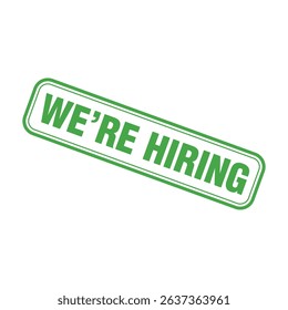 We Are Hiring Letter Rubber Stamp Template Design