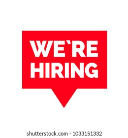 We are hiring lettering