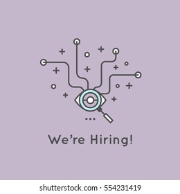 We are Hiring and Looking for Interns and Young Designers! Vector Icon Style Illustration Logo Element