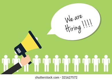 we are hiring loudspeaker worker broadcasting flat