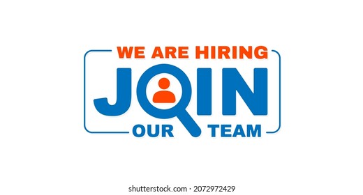 We are hiring with magnifier illustration