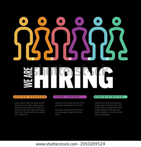 We are hiring minimalistic dark flyer template - looking for new members of our team hiring a new member colleages to our company organization team from a crowd