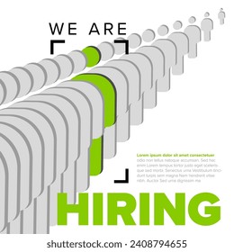We are hiring minimalistic flyer template - looking for new members of our team hiring a new member colleages to our company organization team