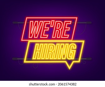 716 We are hiring neon Stock Vectors, Images & Vector Art | Shutterstock