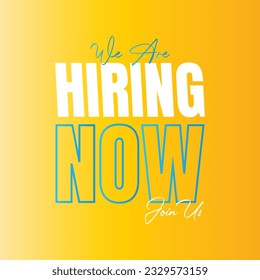 We are hiring now design sign, Join our team icon sign vector, We are hiring join us icon design, Vacancy poster for social media