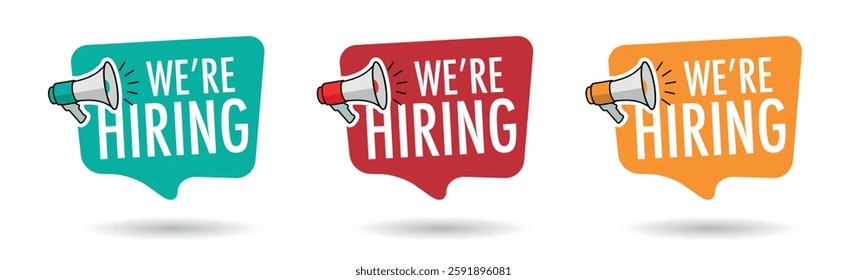 We are hiring on speech bubble