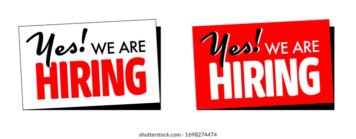 We are hiring on sticker