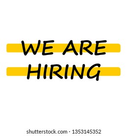 We are Hiring. Open recruitment creative Ad