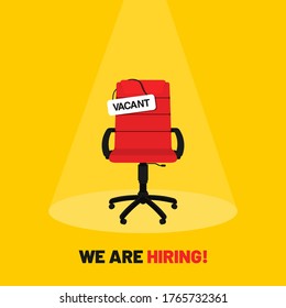 We Are Hiring, Open Vacancy. Hiring And Recruitment Banner Design. Vacant Position, Join Our Team. Business Hiring And Recruiting Concept. Vector