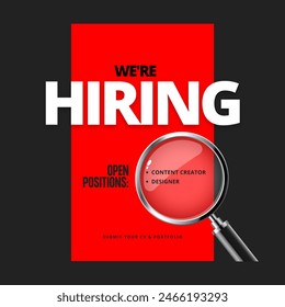 we are hiring poster, banner