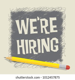 We are Hiring Poster or Banner Abstract Design, vector illustration
