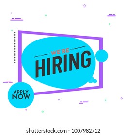 We Hiring Poster Banner Design Job Stock Vector (Royalty Free) 1007982712