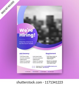 We are Hiring Poster or Banner Design. Job Vacancy Advertisement Concept