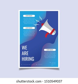 We are Hiring Poster or Banner Design. Job Vacancy Advertisement Concept