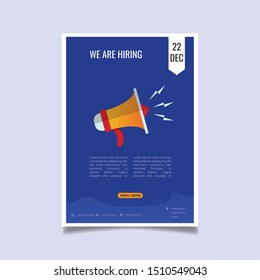 We are Hiring Poster or Banner Design. Job Vacancy Advertisement Concept