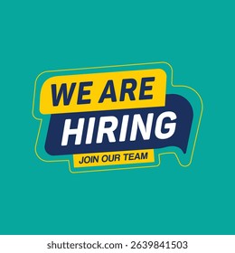 We Are Hiring Poster Design – Join Now Job Vacancy Graphic Template