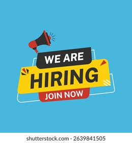 We Are Hiring Poster Design – Join Now Job Vacancy Graphic Template