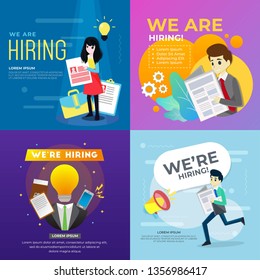 We are Hiring Poster Illustration