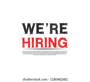 We are hiring poster with white background