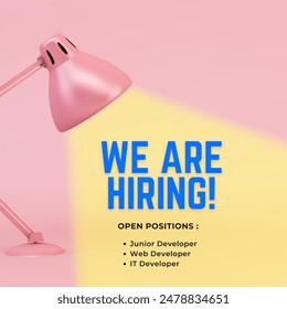 We are hiring pretty poster, banner for download