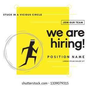 We are hiring. Hiring recruitment design. Vacancy Open Hiring design template.