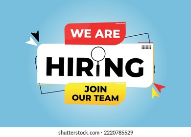 We are hiring recruitment design vector