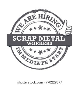 We are hiring scrap metal workers -
 designed for recruitment agencies  that are looking for construction / building / demolition  workers.