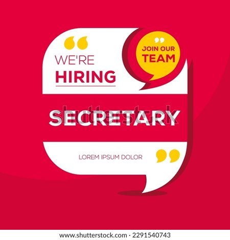 We are hiring (Secretary), Join our team.