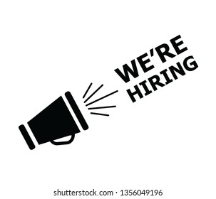 We are hiring sign vector 