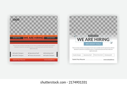 we are hiring social media post banner