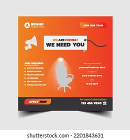 Wir stellen Social Media-Post-Square-Design und Flyer-Vorlage ein